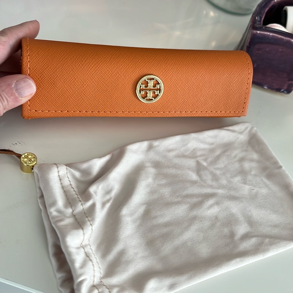 Tory Burch glasses case and dust ruffle bag.  New. Never used.
